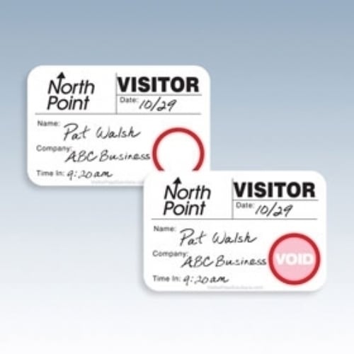 Sign-In Books with Badges - Visitor Pass Registry Book