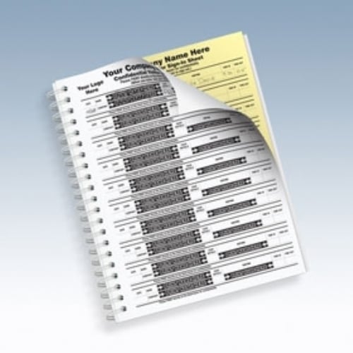 Sign-In Books with Badges - Visitor Pass Registry Book
