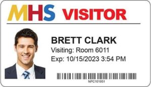 visitor badge for inkjet printers
