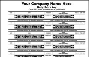 Confidential Visitor Sign-In Book with Contact Tracing