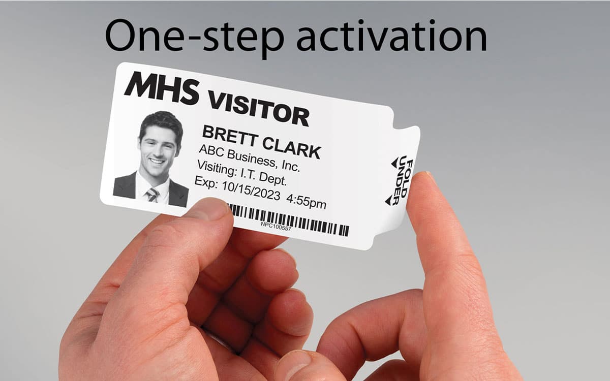 TAB-Expiring Visitor Badges on Rolls - one step activation