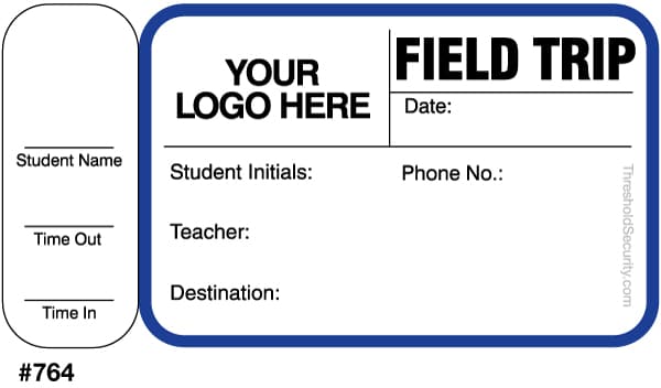 Custom Side Sign-Out Badges - Style 764 (500 badges)