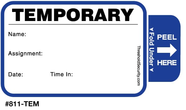 Stock Small TAB-Expiring Badges - Style 811-TEM
