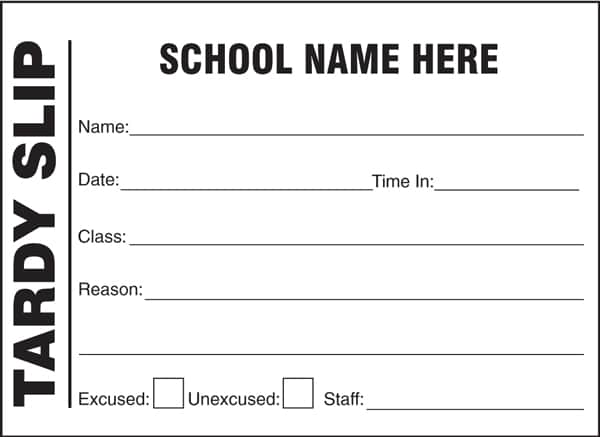 Custom Tardy Slips