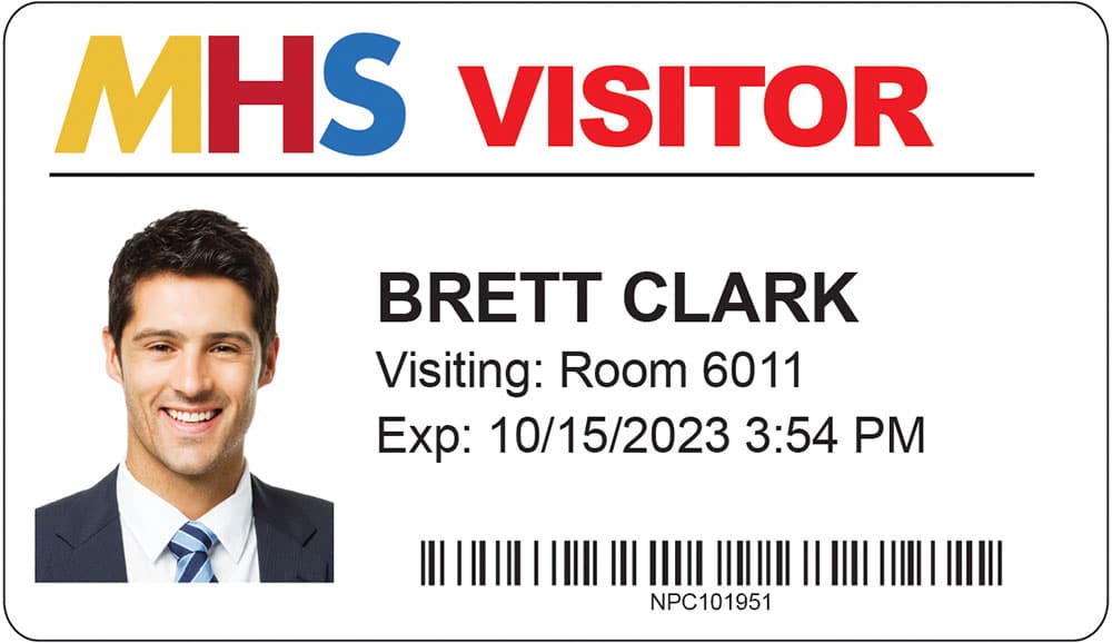Inkjet Visitor Badge