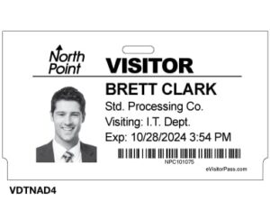 Visitor Badges, Non-Adhesive Visitor Badges, printed visitor badges