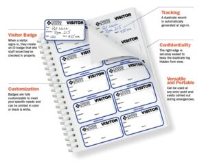 Visitor Badges in Books for Schools, visitor labels for schools, school visitor badge, school visitor name tags