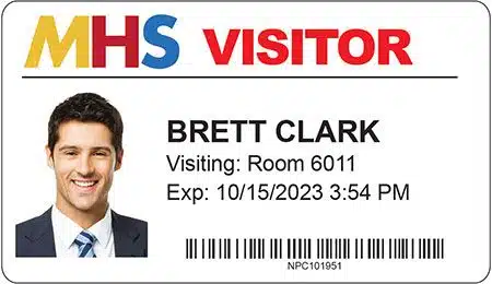 visitor badge for inkjet printers