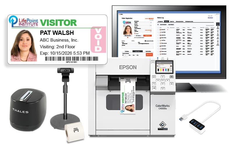 eVisitor Color Photo Package with Epson Printer
