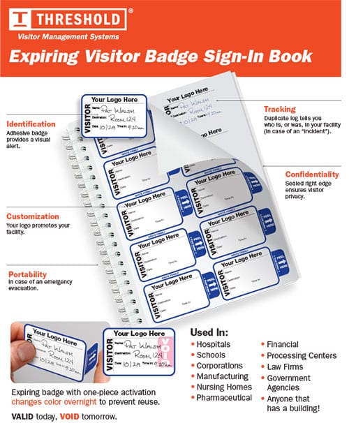 Expiring Visitor Badge Sign-In Books