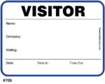 Style 705 - Visitor Badge Sign-In Book