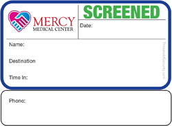 755 COVID-19 Screened Visitor Badge