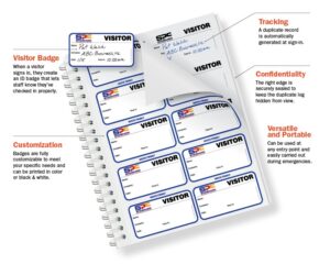 Standard Visitor Badges in Books