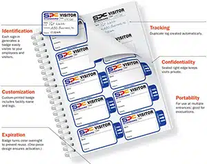 Visitor Badge Sign-In Book Improved Security for a CA Company