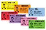 4" Color Visitor Badges