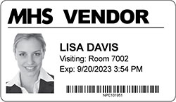 Vendor Badge for documenting those visitors