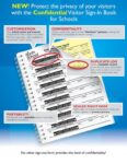 School Visitor Confidential Sign-In Books
