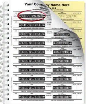 Custom - Confidential Visitor Sign-In Books with Contact Tracing