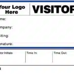 Visitor Agreement Badges with Sign-Out option - Style 774