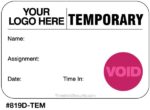 Custom Small Dot-Expiring Badges - Style 819D-TEM