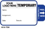 Custom Small TAB-Expiring Badges - Style 819-TEM