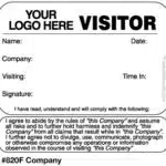 Visitor Agreement FULL-Expiring Badges - Style 820F