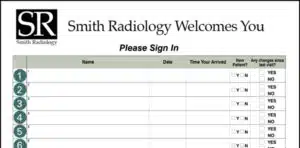 Patient Sign-In Log