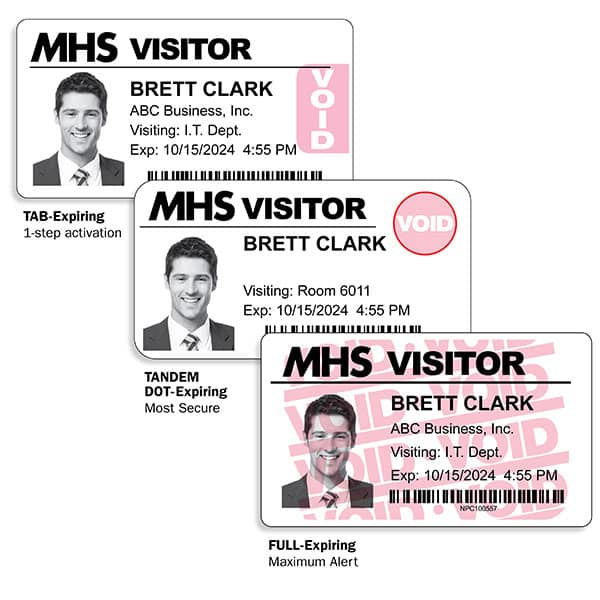 Free Samples of Expiring Visitor Badges