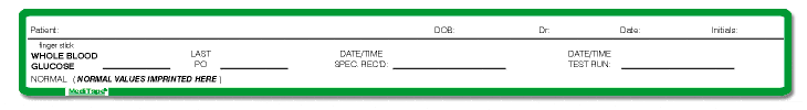 597B Whole Blood Glucose (by fingerstick) Report