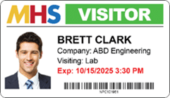 Inkjet Visitor Badge