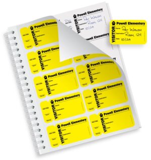 Visitor Badges in Books for Schools