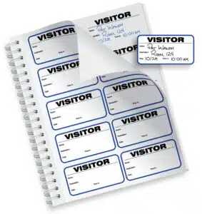 Visitor Badges in Books