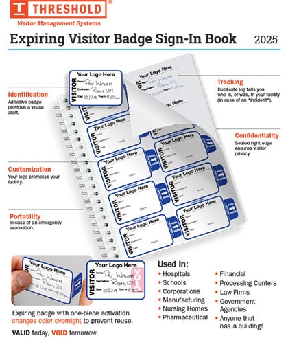 Expiring Visitor Badge Sign-In Book