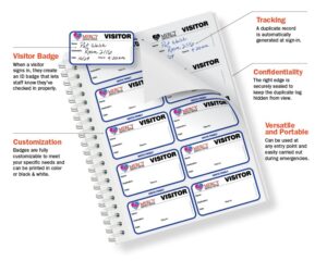 Visitor Badges in Books for Healthcare