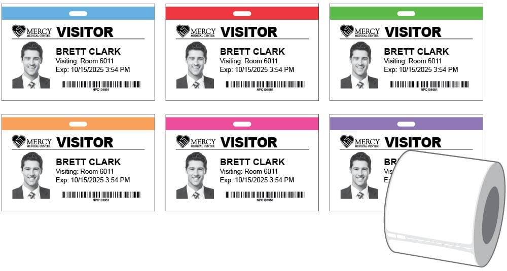 Non-Adhesive Badges on a Roll