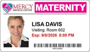 Inkjet Visitor Badge for Maternity