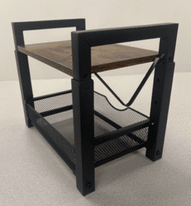 Fanfold badge and printer stand