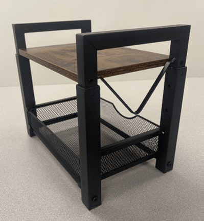 Fanfold badge and printer stand