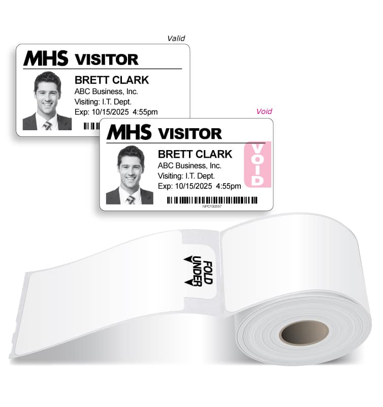 Expiring visitor badges on rolls